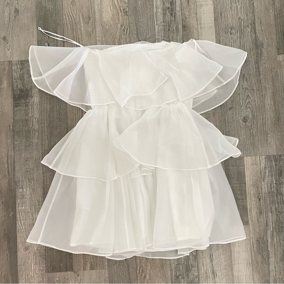 Abercrombie & Fitch Tiered Organza Strapless Mini Dress - Picture 8 of 8